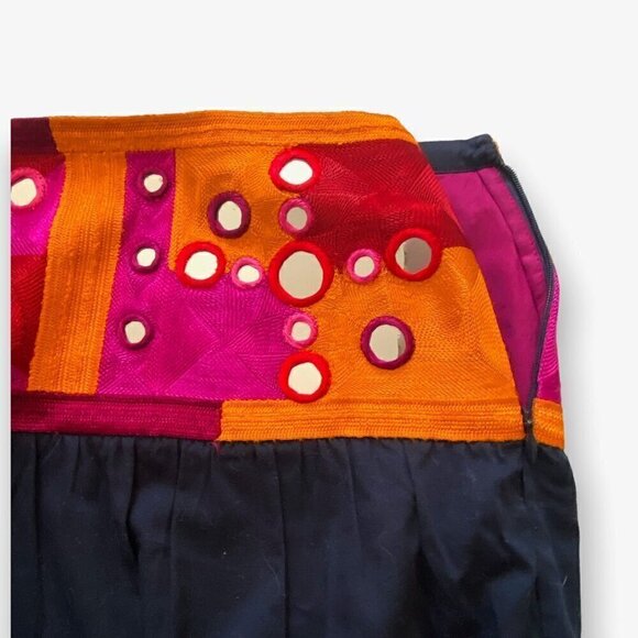 Figue Embroidered Mirrored Paillette Cora‎ Mini Skirt Size 10, NWT - Picture 10 of 13